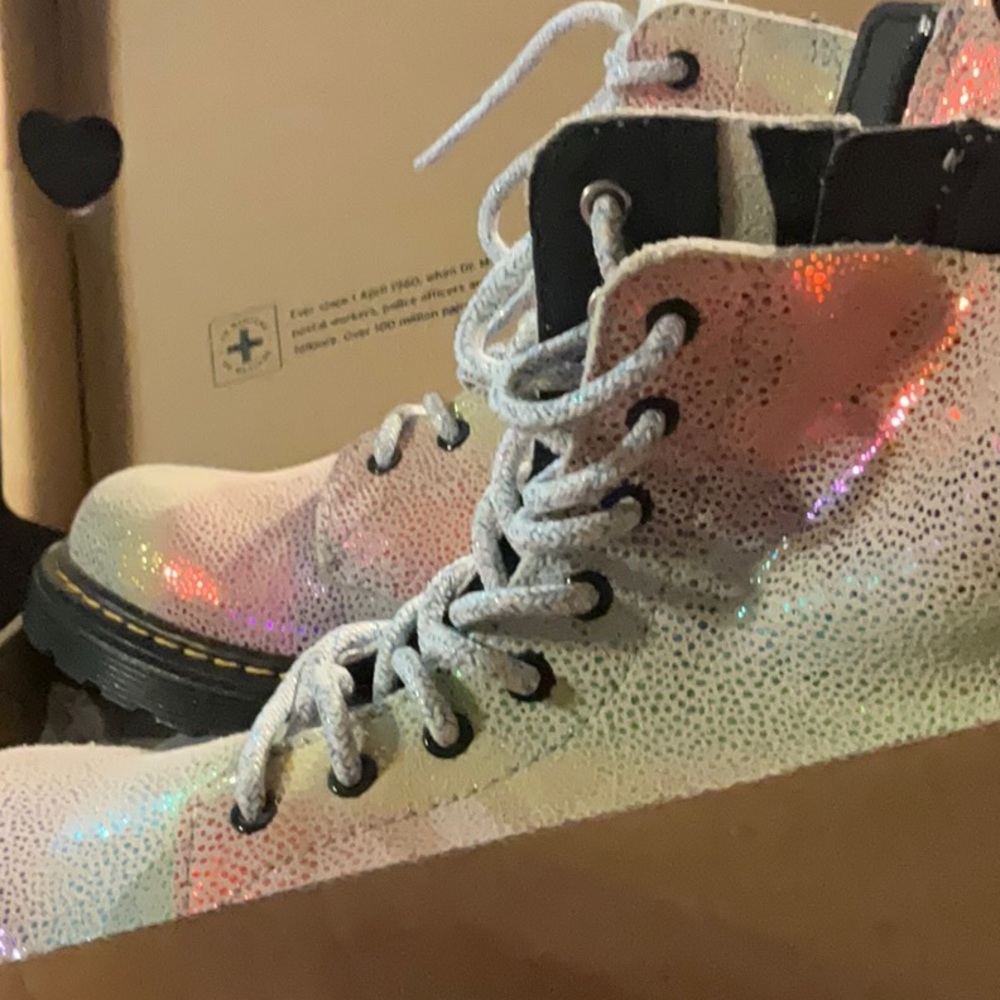 Rainbow Size 5  kids dock Martins